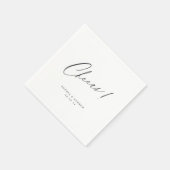 エレガントモダン応援のスクリプ結婚ト スタンダードカクテルナプキン (角)