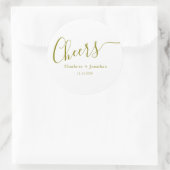 エレガントモダン応援のスクリプ結婚ト ラウンドシール (バッグ)