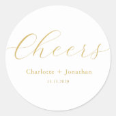 エレガントモダン応援のスクリプ結婚ト ラウンドシール (正面)