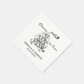 エレガントモダン応援を愛するミニマ結婚リスト スタンダードカクテルナプキン (角)