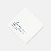 エレガントモダン応援スクリプト結婚Minimalist スタンダードカクテルナプキン (角)