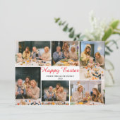 エレガントモダン恵みイースター家族6枚の写真 シーズンカード (スタンド正面)