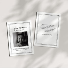 エレガントモダン悔やみや弔慰サンキューカード サンキューカード