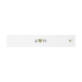 エレガントモダン愛モノグラム結婚の 招待状ベリーバンド (フラット)