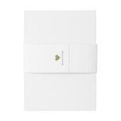 エレガントモダン愛モノグラム結婚の 招待状ベリーバンド (裏面例)