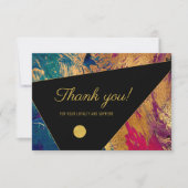 エレガントモダン感謝していお客様へのメモ サンキューカード (正面)