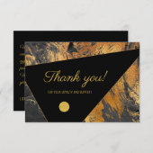 エレガントモダン感謝していお客様へのメモ サンキューカード (正面/裏面)