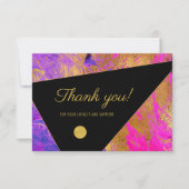 エレガントモダン感謝していお客様へのメモ サンキューカード (正面)