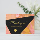 エレガントモダン感謝していお客様へのメモ サンキューカード (スタンド正面)