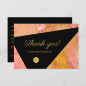 エレガントモダン感謝していお客様へのメモ サンキューカード (正面/裏面)
