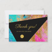 エレガントモダン感謝していお客様へのメモ サンキューカード (正面)