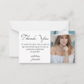 エレガントモダン感謝してい君の卒業写真 ノートカード (正面)