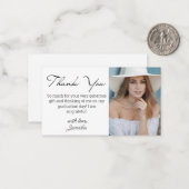 エレガントモダン感謝してい君の卒業写真 ノートカード (正面/裏面インサイチュ)