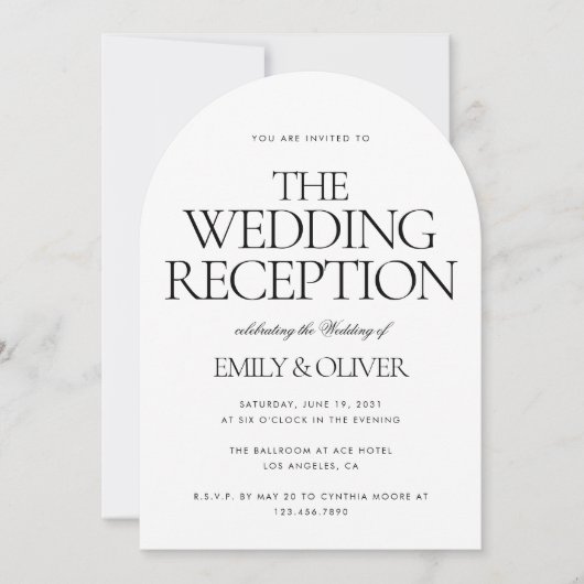 エレガントモダン披露宴パーティー 招待状 (正面)