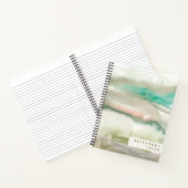 エレガントモダン抽象芸術アートエメラルドグリーン名 ノートブック (内部)