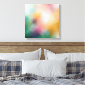 エレガントモダン抽象芸術アートワーク赤い黄色の青 キャンバスプリント (インサイチュ (寝室))