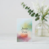 エレガントモダン抽象芸術アート垂直タイポグラフィ 名刺 (スタンド正面)