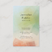 エレガントモダン抽象芸術アート垂直タイポグラフィ 名刺 (裏面)