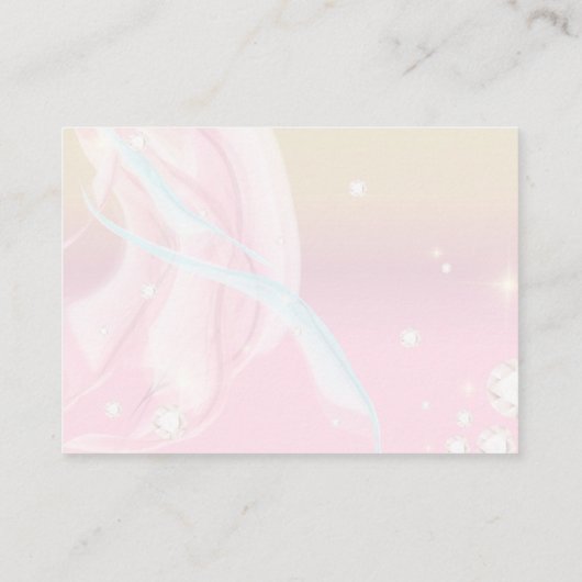 エレガントモダン抽象芸術ソフトピーチピンク結婚ズ エンクロージャーカード (裏面)