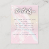 エレガントモダン抽象芸術ソフトピーチピンク結婚ズ エンクロージャーカード (正面)