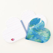 エレガントモダン抽象芸術テンプレートブルーグリーン ノートブック (内部)