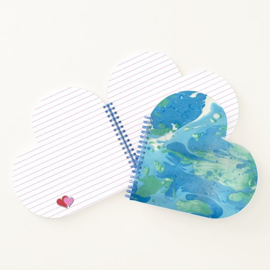 エレガントモダン抽象芸術テンプレートブルーグリーン ノートブック (内部)