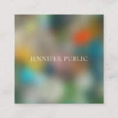 エレガントモダン抽象芸術プロフェッショナルテンプレート スクエア名刺 (正面)