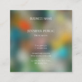 エレガントモダン抽象芸術プロフェッショナルテンプレート スクエア名刺 (裏面)