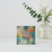 エレガントモダン抽象芸術プロフェッショナルテンプレート スクエア名刺 (スタンド正面)