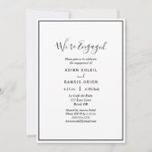 エレガントモダン招待状だ婚約した 招待状 (正面)