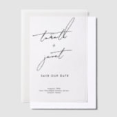 エレガントモダン救名 ベラム紙招待状 (オフセット)