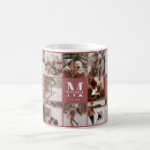 エレガントモダン数々の写真コラージュかわいい形見 コーヒーマグカップ (中央)