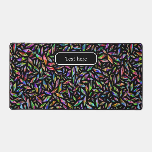 エレガントモダン数々の黒の宝石パターン デスクマット (正面)