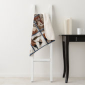 エレガントモダン数々のPhoto Collage Navy Blue シェルパブランケット (インサイチュ)