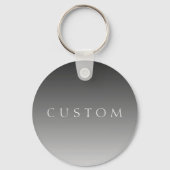 エレガントモダン文字グレーシンプルグラデーシグラデーションョン キーホルダー (裏面)