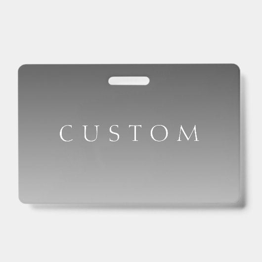 エレガントモダン文字グレーシンプルグラデーシグラデーションョン バッジ (Front)