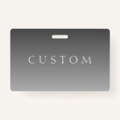 エレガントモダン文字グレーシンプルグラデーシグラデーションョン バッジ (正面)