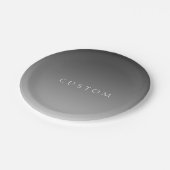 エレガントモダン文字グレーシンプルグラデーシグラデーションョン ペーパープレート (アングル)