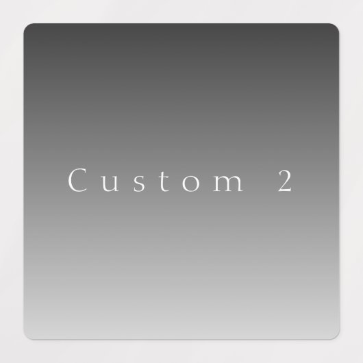 エレガントモダン文字グレーシンプルグラデーシグラデーションョン ラベル (デザイン2)