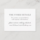 エレガントモダン書の結婚ホームページ エンクロージャーカード (正面)