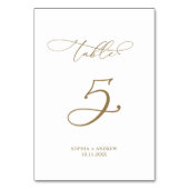 エレガントモダン書の表結婚5 テーブルナンバー (裏面)