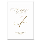 エレガントモダン書の表結婚7 テーブルナンバー (正面)