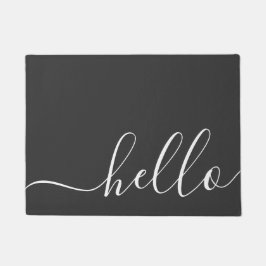 エレガントモダン書グレーと白 ドアマット