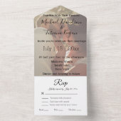 エレガントモダン書結婚の写真 オールインワン招待状 (内側)