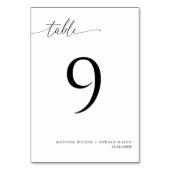 エレガントモダン書結婚の9 テーブルナンバー (裏面)
