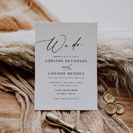 エレガントモダン書結婚 招待状