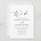 エレガントモダン書結婚 招待状 (正面)