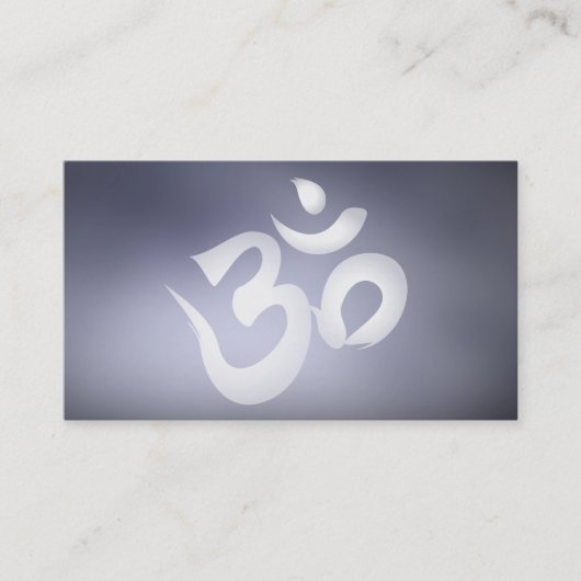エレガントモダン書道Omロゴヨガ 名刺 (正面)