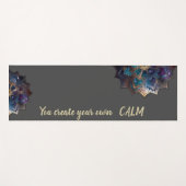 エレガントモダン曼荼羅 – 自分で落ち着きを作り出す ヨガマット (正面(横))