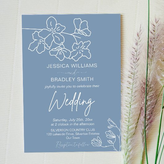 エレガントモダン最小限の筆跡 招待状